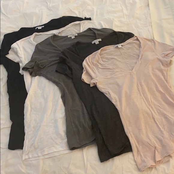 5 James Perse T-Shirts - sizes 1-3 - Picture 1 of 11